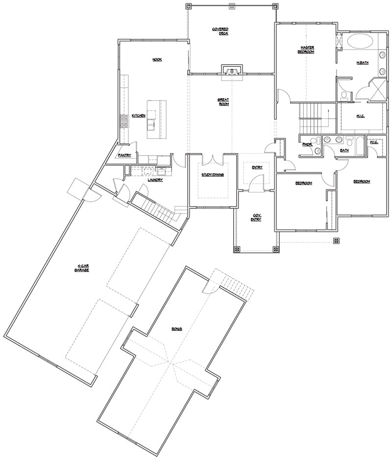 Beardance Floorplan (Main Level)